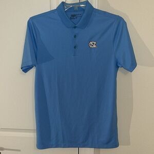 Nike UNC North Carolina Blue Tar Heels polyester Tennis Polo golf shirt S
